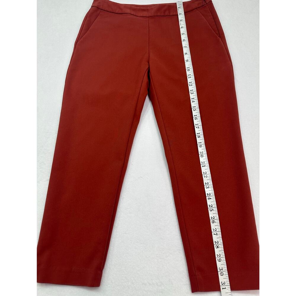 Giordano Ladies Rust Orange Cropped Straight Leg Trousers Size 25 - Picture 8 of 12